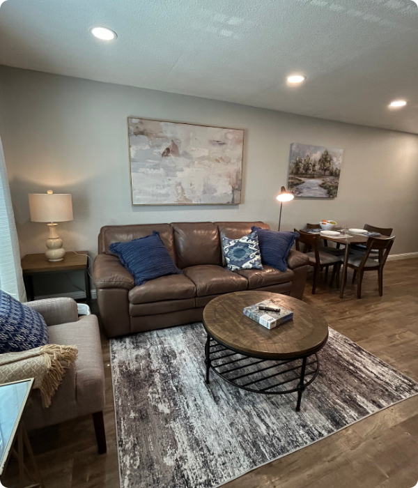 Grateful Gatherings - an empty apartment becomes a fully furnished home